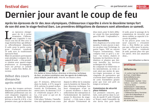 LA NOUVELLE RÉPUBLIQUE - PAGE - 10 AOÛT 2024